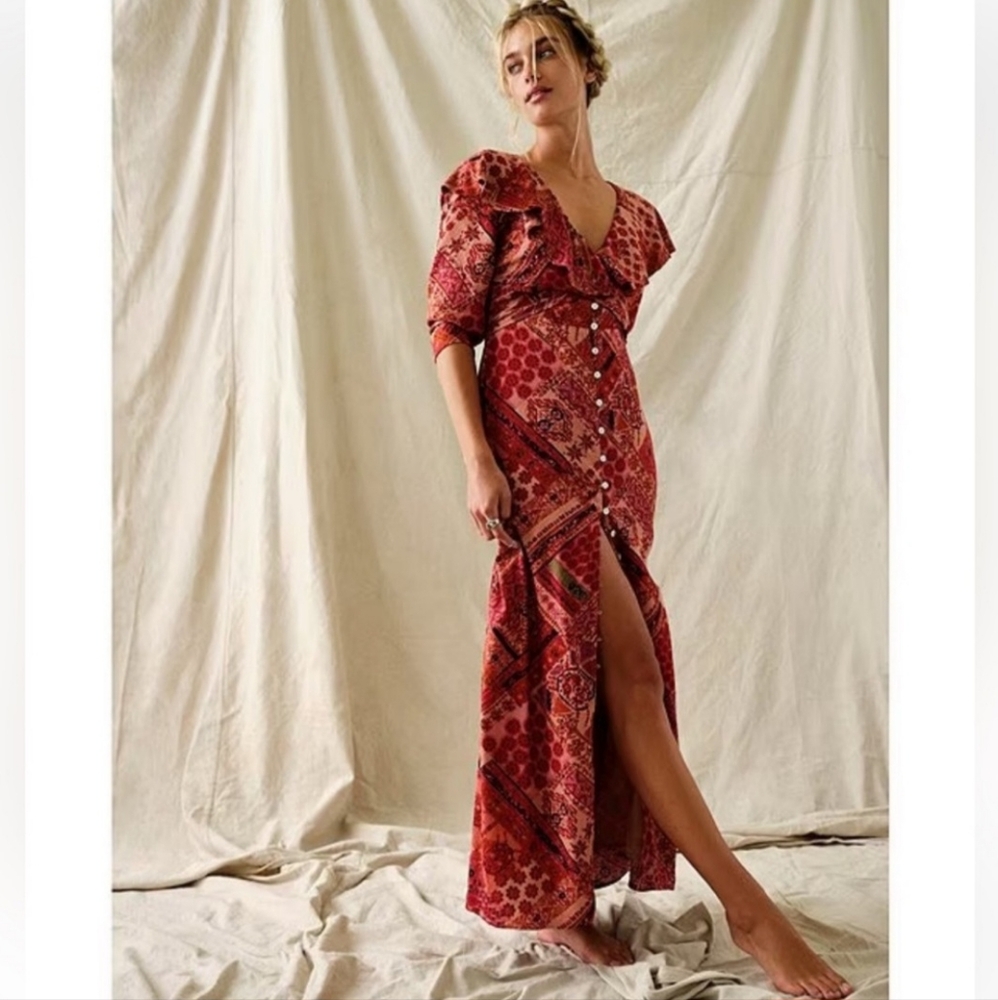 Free People Lennon Floral Boho Maxi Dress